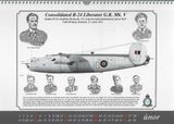 Nástenný kalendár 2023 - LETADLA &amp; PILOTI 311. československé bombardovací peruti RAF, Velká Británie