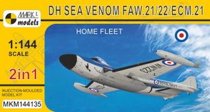 MKM144135 SEA VENOM FAW.21/22/ECM.21 Home Fleet, M 1/144 (2 IN 1),
