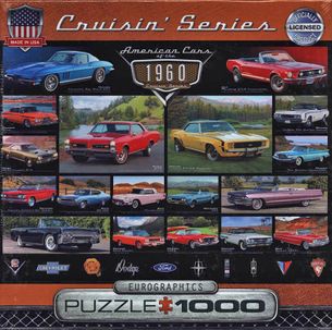 Puzzle 1000: Klasické americké autá 60. rokov (American Cars of the 1960)