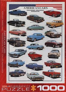 Puzzle 1000: Klasické americké autá 50. rokov (American cars of the 1950)