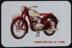 Kovová magnetka - Motív Jawa 350 Tyo 12 - 1948