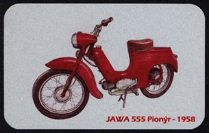 Kovová magnetka - Motív Jawa 555 Pionýr 1958