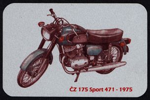 Kovová magnetka - Motív ČZ 175 Sport 471 - 1975