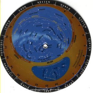 Otočná mapa hviezdnej oblohy (okrúhla)