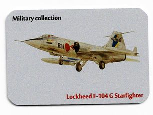 Kovová magnetka - Motív Military collection - Lockheed F-104 G Starfighter