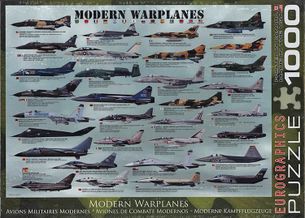 Puzzle 1000: Moderné vojenské lietadlá (Modern Warplanes)